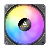 Antec P12R ARGB Reverse PWM 120mm Fan - 4-Pin, Black, High-Airflow Cooling, 9-Blade Design with Anti-Vibration Pads