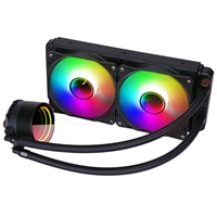 CiT Pro Glacier Infinity Black AIO Cooler, 240mm, 2x 120mm ARGB Fans, Copper Heatsink, Aluminium Radiator, Intel/AMD