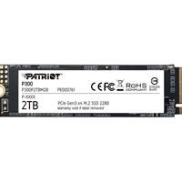 Patriot P300 (P300P2TBM28) 2TB NVMe SSD, M.2 Interface, PCIe Gen3, 2280, Read 2100MB/s, Write 1650MB/s, 3 Year Warranty