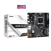 ASRock A620M-HDV/M.2 AMD AM5 Socket Motherboard, Micro-ATX, 2x DDR5 Slots, 1x M.2 Socket, GbE LAN, 1x DisplayPort / 1x HDMI Port