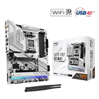 ASRock X870 PRO RS WIFI AMD AM5 Socket Motherboard, ATX, 4x DDR5 Slots, 3x M.2 Sockets, 3x USB-C Port, Fitted I/O Shield, 2.5GbE LAN, Wi-Fi 7, 1x HDMI Port / 2x USB-C (USB4)