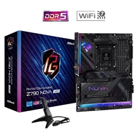ASRock Z790 Nova WiFi PHANTOM GAMING Intel 1700 Socket Motherboard, ATX, 4x DDR5 Slots, 7x M.2 Sockets, 2x USB-C Port, Fitted I/O Shield, 2.5GbE LAN, Wi-Fi 7, 1x DisplayPort / 1x HDMI Port