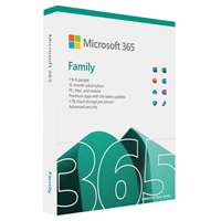 Microsoft 365 Family Medialess 1 Year Subscription 6 Users - Retail Boxed