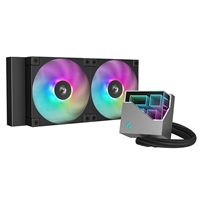 DeepCool LT240 Liquid CPU Cooler, 240mm Radiator, Dual 120mm ARGB Fans, Infinity Mirror Top Cap, Silent Operation, Anti-Leak Tech, Black