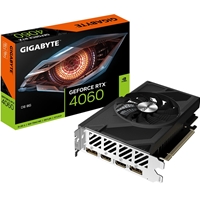 Gigabyte NVIDIA GeForce RTX 4060 D6 8G Graphics Card, 8GB GDDR6, 3072 CUDA Cores, 2460 MHz Core Clock, Single Fan, 2x DisplayPorts / 2x HDMI Ports