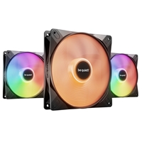 be quiet! Light Wings LX 140mm PWM High-Speed Fan, ARGB Lighting, Triple Pack, Ultra-Quiet Operation, High Airflow, Daisy-Chaining Support, Black