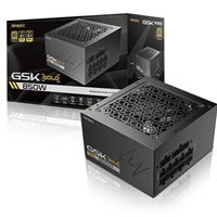 Antec GSK ATX3.1 850W Power Supply, 80 PLUS Gold, Full Modular, PCIe 5.1, JP Capacitors, Silent FDB Fan, CircuitShield Protection