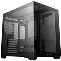 DeepCool CG530 Dual-Chamber Mid Tower Case, Tempered Glass Panels, Advanced Cooling Support, Exceptional Cable Management, Black
