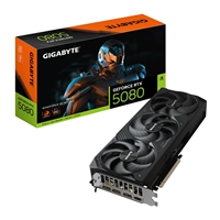 Gigabyte NVIDIA GeForce RTX 5080 WINDFORCE OC SSF 16G Graphics Card, 16GB GDDR7, 10752 CUDA Cores, 2670 MHz Core Clock, Triple Fan, 3x DisplayPorts / 1x HDMI Port