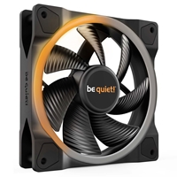 be quiet! Light Wings PWM Addressable RGB Fan, 120mm, 1700RPM, 4-Pin PWM Fan & 3-Pin ARGB Connectors, Black Frame, Black Blades, ARGB Lighting on Front & Rear