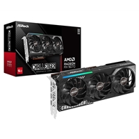 ASRock AMD Radeon RX 9070 Challenger OC Graphics Card, 16GB GDDR6, 3584 Streams, 2520 MHz Boost Clock, Triple Fan, RGB, 3x DisplayPorts / 1x HDMI Ports