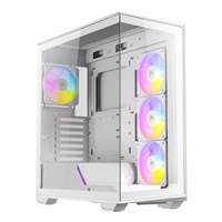 ANTEC Constellation C3 White ARGB Case, 270' Full-View Tempered Glass, Dual Chamber, Tool-Free Design, 4 x ARGB PWM Fans With Built-In Fan Controller, ATX, Micro-ATX, ITX