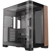 ANTEC Constellation C8 Dual Chamber Case, Gaming, Curve Wood, Full Tower, 2 x USB 3.0 / 1 x USB Type-C, Super wide angle single curved glass with exotic wood, E-ATX, ATX, Micro ATX, ITX