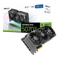 PNY NVIDIA GEFORCE RTX 5070 Ti OC16GB, GDDR7 Graphics Card, 8960 Cuda Cores, 2295 MHz Core Clock, Triple Fan, 3 x Display Ports/ 1 x HDMI Port