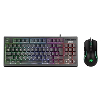 Marvo Scorpion Keyboard and Mouse Bundle featuring Marvo Scorpion K607 TKL Layout Multimedia USB 2.0 Wired 3 Colour Backlit Gaming Keyboard & Marvo Scorpion M292 Capo 20 USB RGB Programmable Gaming Mouse