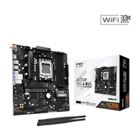 ASRock A620AM PRO-A WIFI AMD Socket AM5 Motherboard, 4 x DDR5 DIMM Slots, 1 x M.2 Socket (Key E), 2 x USB 3.2 Type-C, 2.5G LAN, 802.11axe Wi-Fi 6E Module, 1 x HDMI Port