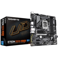 Gigabyte B760M DS3H GEN5 Intel Socket 1700 Motherboard, Micro ATX, 4x DDR5 Slots, 2x M.2 Sockets, 1x USB-C Port, 2.5GbE LAN, 1x D-Sub / 1x DisplayPort / 1x HDMI Port