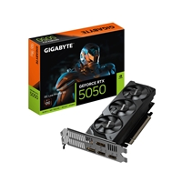 Gigabyte (GV-N5050OC-8GL) GeForce RTX 5050 OC Low Profile 8G, GDDR6 Graphics Card, 2560 Cuda Core, 2587MHz Core Clock, Triple Fan, 2x DisplayPorts / 2x HDMI Ports
