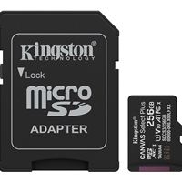 Kingston Canvas Select Plus 256GB Micro SD  Claad 10 UHS-I Flash Card, Lifetime Warranty