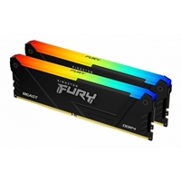 Kingston FURY Beast 64GB (2 x 32GB) System Memory, 3600MT/s, DDR4, CL18, DIMM, RGB, Black