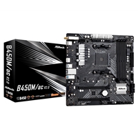 ASRock B450M/ac R2.0 AM4  Super Alloy Socket Motherboard, Micro ATX, 4x DDR4 Slots, 4 x SATA3, 1 x Ultra M.2 (PCIe Gen3x4),  LAN, 1x HDMI Port