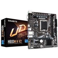 Gigabyte H610M H V2 (Rev. 1.0) Intel 1700 Socket Motherboard, Micro-ATX, 2x DDR5 Slots, 1x M.2 Socket, GbE LAN, 1x D-Sub / 1x HDMI Port