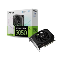 PNY NVIDIA GeForce RTX 5050 8GB GDDR6 Graphics Card, 2560 CUDACores, 2317 MHz Core Clock, Single Fan, 3x DisplayPorts / 1x HDMI Port