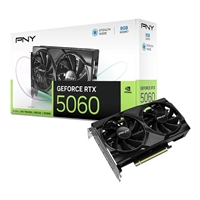 PNY NVIDIA GeForce RTX 5060 8GB GDDR7 Graphics Card, 3840 CUDA Cores, 2280 MHz Core Clock, Dual Fan, 3x DisplayPorts / 1x HDMI Port