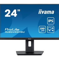 iiyama PROLITE XUB2492HSU-B6 24 inch IPS Monitor, Full HD, 0.4ms, HDMI, DisplayPort, USB Hub, Freesync, 100Hz, Speakers, Black, Internal PSU, VESA, Height Adjustable, Pivot