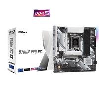 ASRock B760M PRO RS Intel 1700 Socket Motherboard, Micro-ATX, 4x DDR5 Slots, 3x M.2 Socket, Fitted I/O Shield, 2.5GbE LAN, 1x DisplayPort / 1x HDMI Port