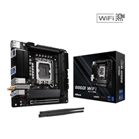 ASRock B860I WiFi Intel 1851 Socket Motherboard, Mini-ITX, 2x DDR5 Slots, 2x M.2 Socket, 2.5GbE + 1GbE LAN, Wi-Fi 6E, 1x DisplayPort / 1x HDMI Port