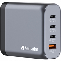 Verbatim (32203) GNC-140 GaN Charger 140W with 2 x USB-C PD 140W / 1 x USB-C PD 20W / 1 x USB-A QC 3.0 (EU/UK/US)
