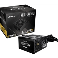 ASRock CL-750G 750W ATX Power Supply Unit, 80 PLUS GOLD Certified, 120mm Golf-Blade Fan, High Efficiency PSU