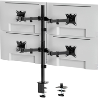 VonHaus Quad Monitor Stand for 13-32" Screens, Four Screen Monitor Desk Mount, Height Adjustable, Easy Assemble Stand with Full Tilt, Rotation & Swivel Arms, VESA 75x75 & 100x100mm