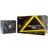 Seasonic FOCUS GX V4 750W 80 PLUS Gold ATX 3.1 Modular PSU with 135mm FDB Fan, OptiSink & 10 Year Warranty, Black